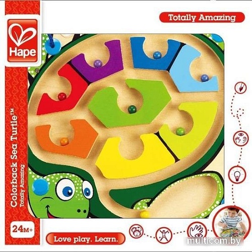 Развивающая игрушка Hape Лабиринт с шариком Черепашка E1705_HP