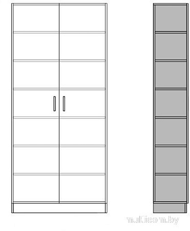 Шкаф распашной Макс Стайл Falcon Fidji Egger 240x100x50 20C5050 (дуб бардолино натуральный Н1145 ST10)