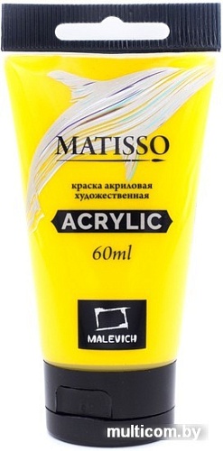 Акриловая краска Малевичъ Matisso 617022 (60 мл, желтый светлый)