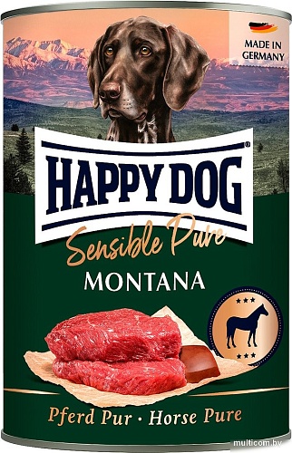 Консервированный корм для собак Happy Dog Sensible Pure Montana Конина 800 г