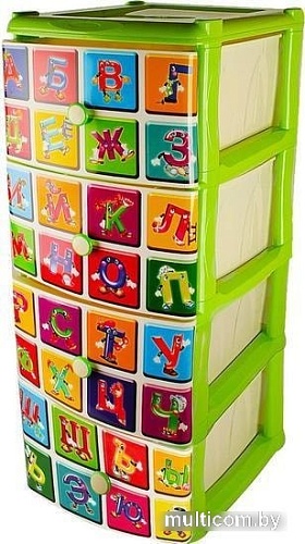 Комод Эльфпласт Алфавит (салатовый)