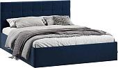 Кровать Трия Джоли Универсальная с ПМ Тип 1 140x200 (микровелюр Wellmart Blue)