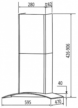 Каминная вытяжка DACH MARTA sensor 90 inox