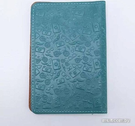 Обложка для паспорта Poshete 681-OP0106151-BIR (бирюзовый)