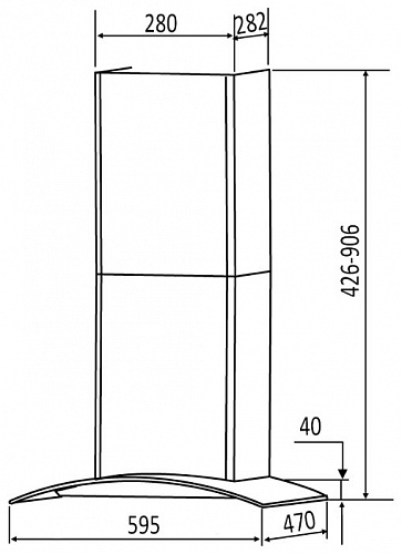 Каминная вытяжка DACH MARTA sensor 90 inox