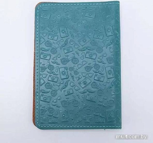 Обложка для паспорта Poshete 681-OP0106151-BIR (бирюзовый)
