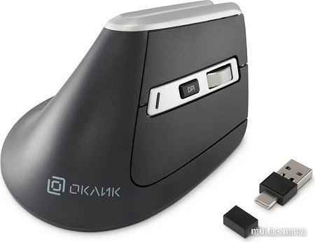 Вертикальная мышь Oklick 991MW (черный)