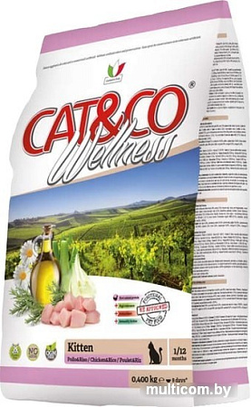 Корм для кошек Adragna Cat&co Wellness Kitten Chicken&Rice 1.5 кг