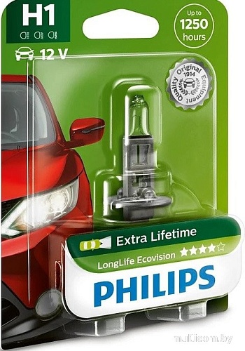 Галогенная лампа Philips LongLife EcoVision H1 12258LLECOB1 1шт