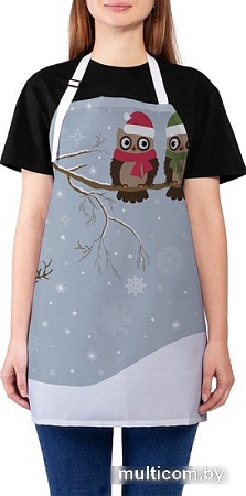 Фартук JoyArty Олень и совы в лесу ap_6133