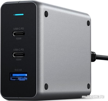Сетевое зарядное Satechi 100W Type-C PD Compact GAN Charger (европейская вилка)