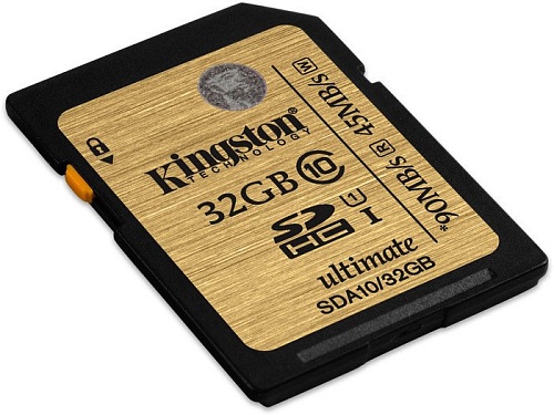 Карта памяти Kingston SDHC Ultimate UHS-I U1 (Class 10) 32GB (SDA10/32GB)