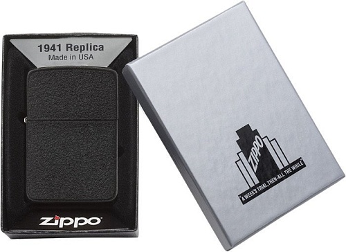 Зажигалка Zippo Black Crackle 1941 Replica [28582-000003]