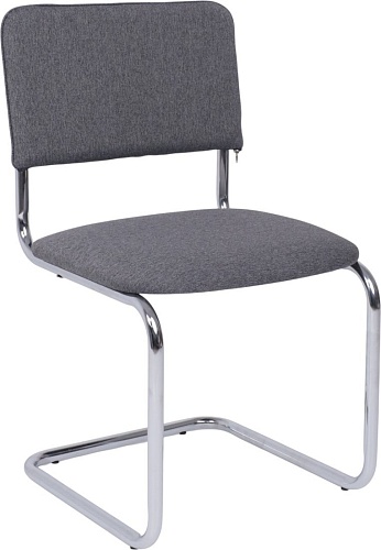 Офисный стул AksHome Славия Leto 68 (темно-серая ткань/хром)