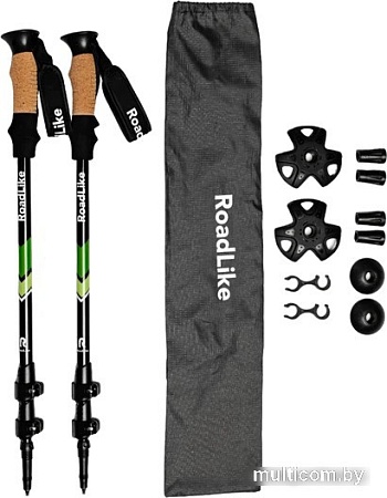 Палки для скандинавской ходьбы RoadLike 401170 (зеленый)