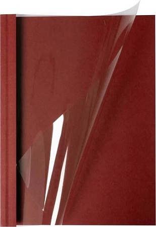 Пластиковая обложка для переплета OPUS C-Bind Soft Clear 299x214 мм F 28 мм X1SC25FBOR (25 шт, бордовый)