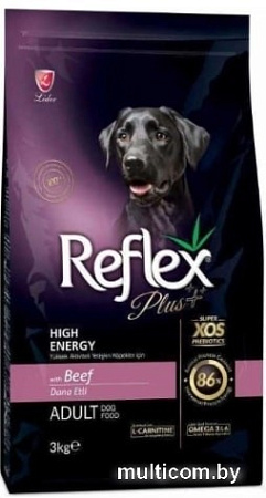 Сухой корм для собак Lider Reflex Plus Adult High Energy с говядиной 15 кг