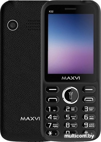 Кнопочный телефон Maxvi K32 (черный)