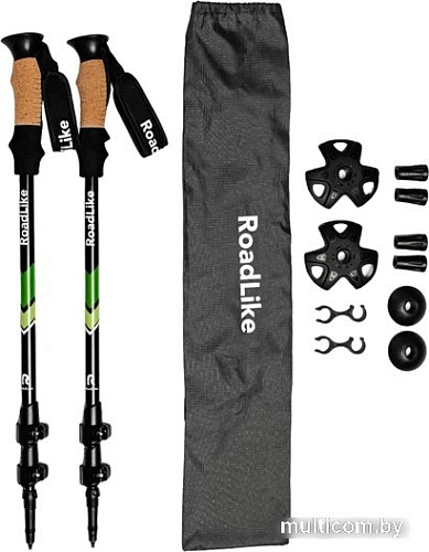 Палки для скандинавской ходьбы RoadLike 401170 (зеленый)