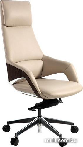 Кресло Norden Шопен FK 0005-A Beige Leather (кожа бежевая/алюминий)