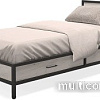 Кровать Millwood Neo Loft КМ-3.1/1 Л (дуб белый Craft/металл черный)