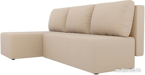 Угловой диван Mio Tesoro Берген левый (рогожка, бежевый)