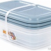 Набор контейнеров Полесье №41 2.7л с крышками 73836 (3 шт, прозрачный/серо-голубой)