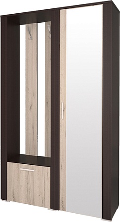 Стенка Интерлиния Коламбия КЛ-14 (левый, дуб венге/дуб серый)