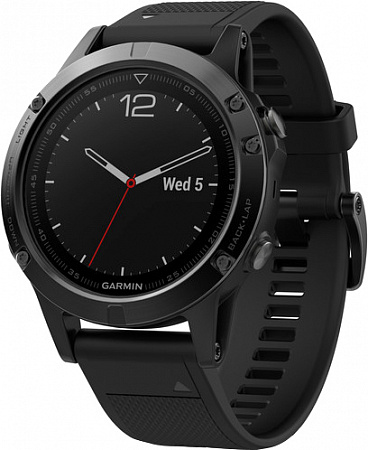 Умные часы Garmin Fenix 5 Sapphire 47mm (черный/черный) [010-01688-10]