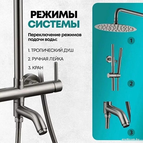 Душевая система Grocenberg GB7099 (никель)