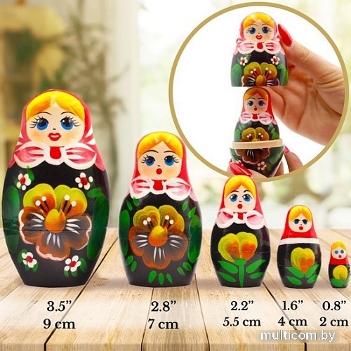Развивающая игра Брестская Матрешка В сарафане с анютиными глазками (набор 5 шт)