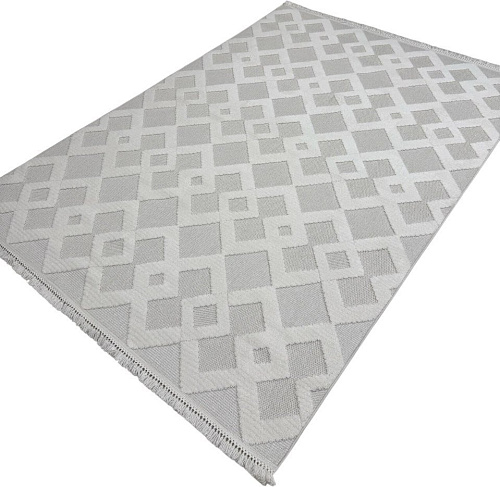 Ковер для жилой комнаты Radjab Carpet Поло Прямоугольник EN 261 12474RK (1.2x1.8, Cream)