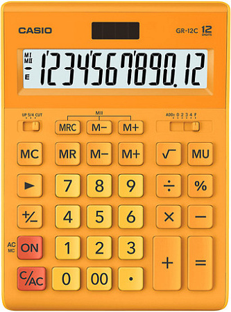 Бухгалтерский калькулятор Casio GR-12C-RG-W-EP (оранжевый)