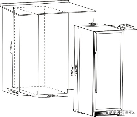 Винный шкаф Cellar Private CP165-2T