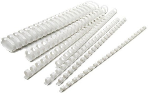 Пластиковая пружина для переплета Silwerhof d=28 мм 211-240 лист A4 белый (50 шт)