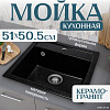 Кухонная мойка Saniteco Terra (черный)