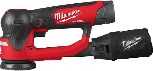 Эксцентриковая шлифмашина Milwaukee M12 FSDR75-202B 4933498233 (с 2-мя АКБ, сумка)