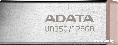 USB Flash ADATA UR350 128GB UR350-128G-RSR/BG (серебристый/коричневый)
