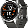 Умные часы Garmin Fenix 7S Pro Solar (серебро/графит)