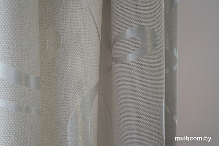 Комплект штор Decoretto Рогожка с волной РСВ-K1 4x2.7 м (светло-серый, 2 шт)