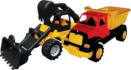Игрушечный транспорт Terides Грузовик и бульдозер с ковшом Т8-012