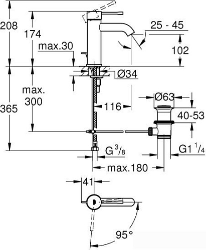 Смеситель Grohe Essence New S-Size [23591001]