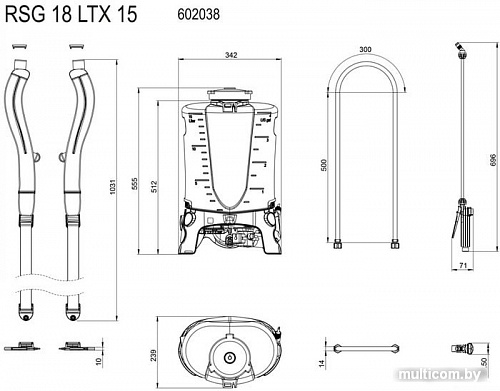 Ручной опрыскиватель Metabo RSG 18 LTX 15 602038850