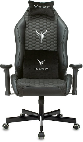Игровое (геймерское) кресло Бюрократ Knight Neon (черный экокожа)
