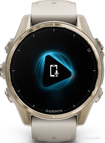 Умные часы Garmin Fenix 8 Sapphire 43мм (золотистый, дымчато-серый ремешок)
