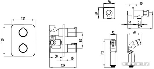 Гигиенический душ Lemark Yeti LM7820C