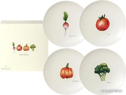 Набор десертных тарелок Degrenne Saisons Vegetables 243052