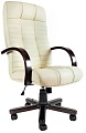 Офисное кресло Деловая обстановка Атлант Экстра кожа люкс (орех/белый)