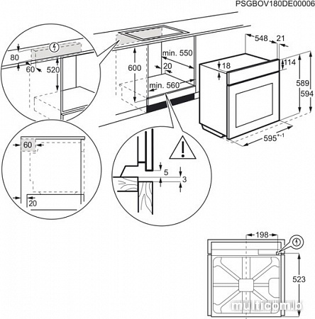 Духовой шкаф Electrolux OEF3H70TW