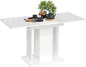 Кухонный стол Трия Кельн Тип 1 (белый/стекло белый глянец)
